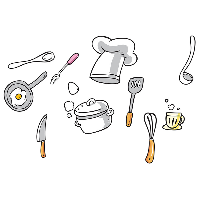 قیمت و خرید استیکر آشپزخانه صالسو آرت طرح kitchen tools az