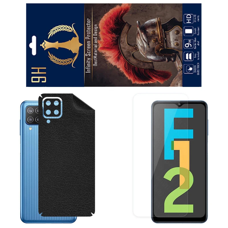 برچسب پوششی اینفینیتی مدل CH مناسب برای گوشی موبایل سامسونگ Galaxy F12 به همراه محافظ صفحه نمایش