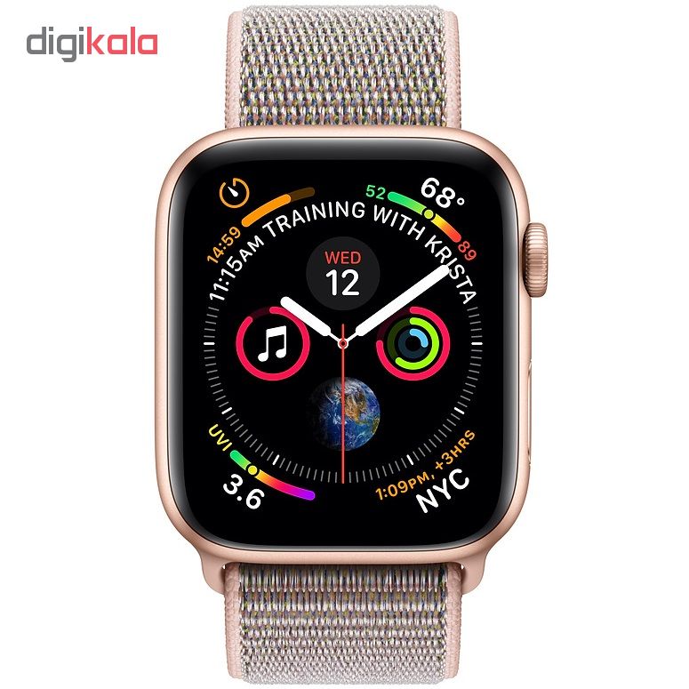 ساعت هوشمند اپل واچ 4 مدل 44mm Gold Aluminum Case with Pink Sand Sport Loop Band