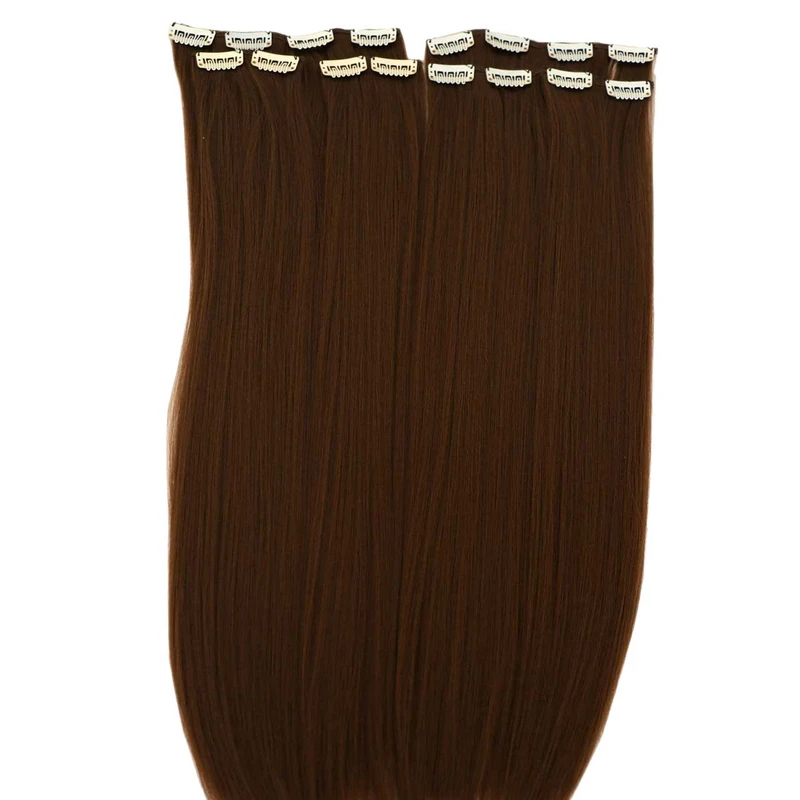 اکستنشن مو گیره دار پوش دار رنگ عسلی مدل 3041c-8b