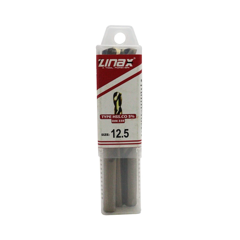 مته آهن زیناکس کد YP-HSS-DIN338-12.5MM سایز 12.5 میلی متر مجموعه 5 عددی 