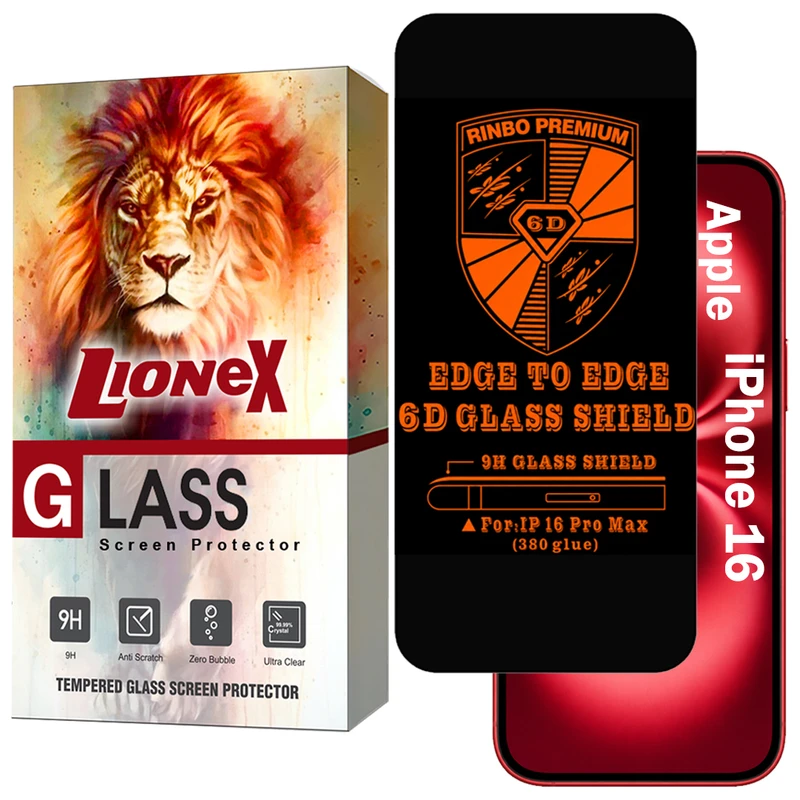 محافظ صفحه نمایش لایونکس مدل RINB200L مناسب برای گوشی موبایل اپل iPhone 16
