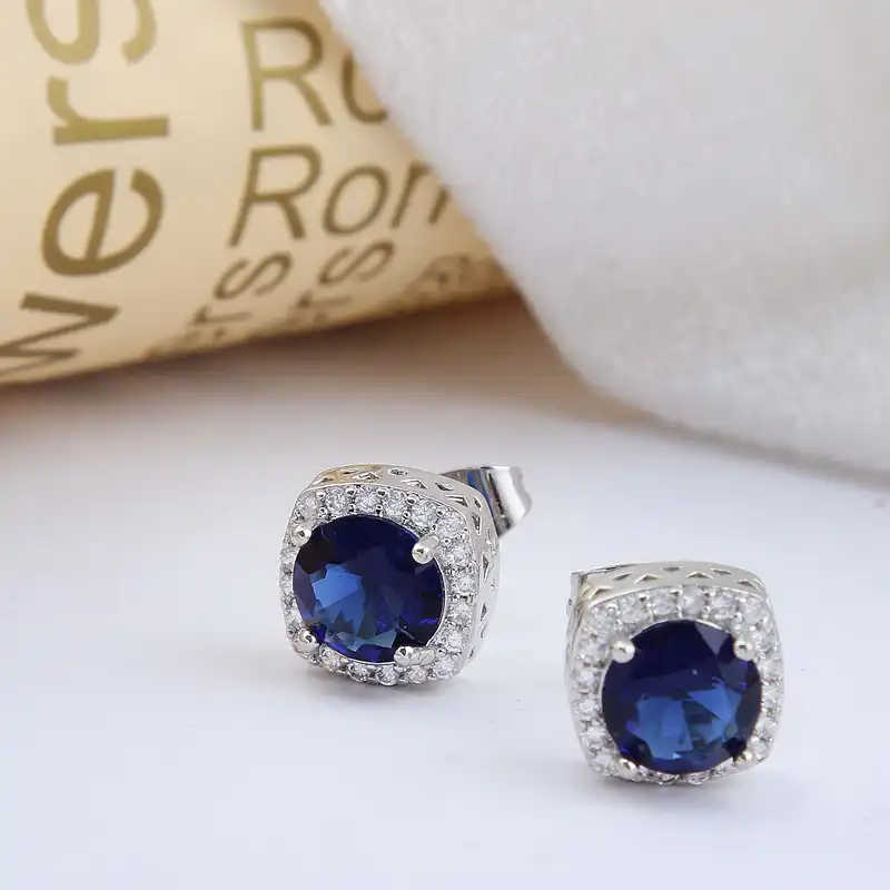 گوشواره زنانه بازرگانی میلادی مدل کوارتز میخی کد GZN_326