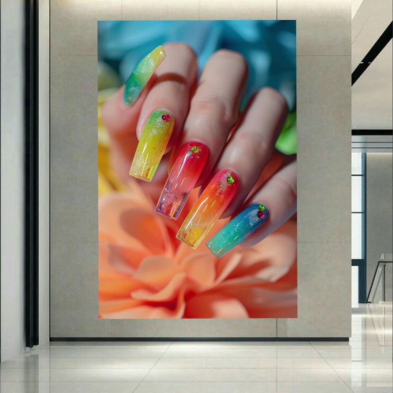 پوستر طرح کاشت و دیزاین ناخن مدل گرادیان کد AR303454