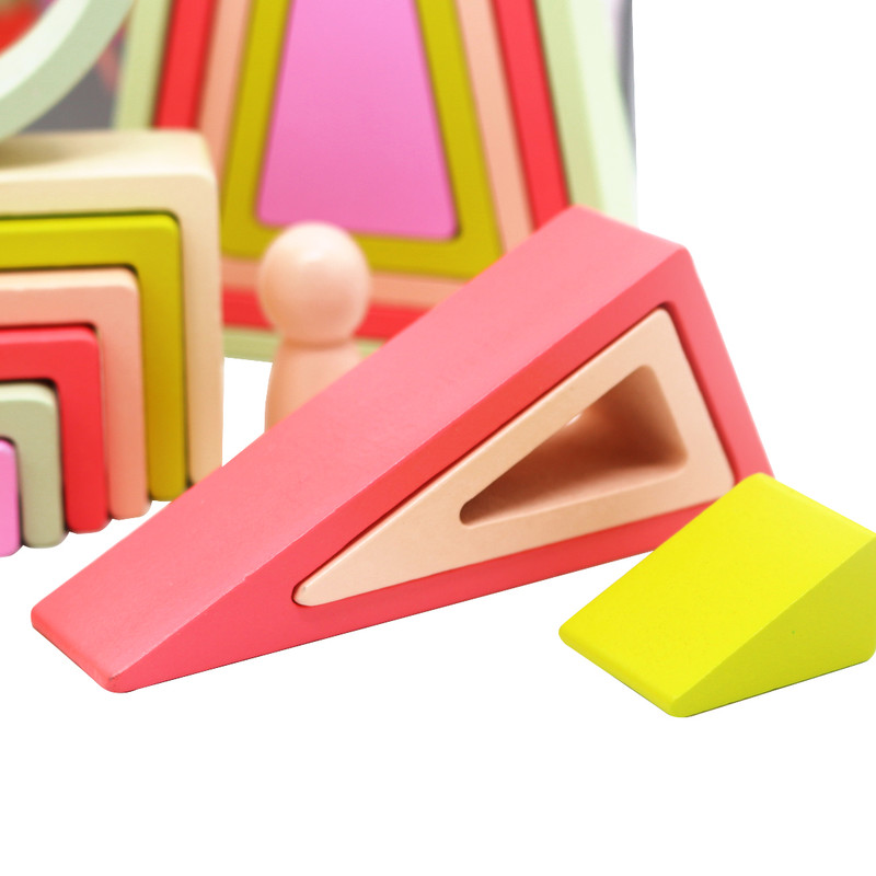 بازی آموزشی باکیدز مدل مونته سوری اشکال رنگین کمان