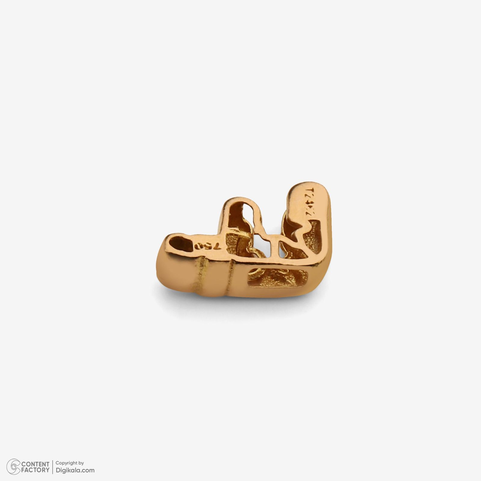 آویز گردنبند طلا 18 عیار زنانه حافا گلد طرح F کد a020 -  - 5