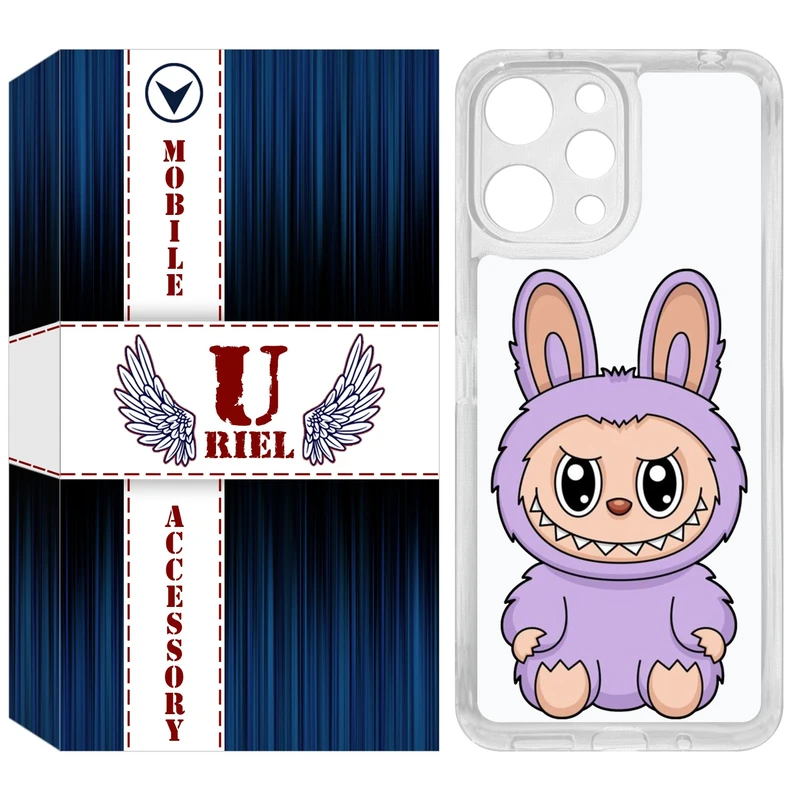 کاور یوریل مدل Clear کد 130 طرح لبوبو Labubu مناسب برای گوشی موبایل شیائومی Redmi 12 4G / 12 5G