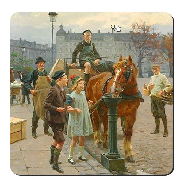  زیر لیوانی طرح نقاشی کلاسیک کد nzl691