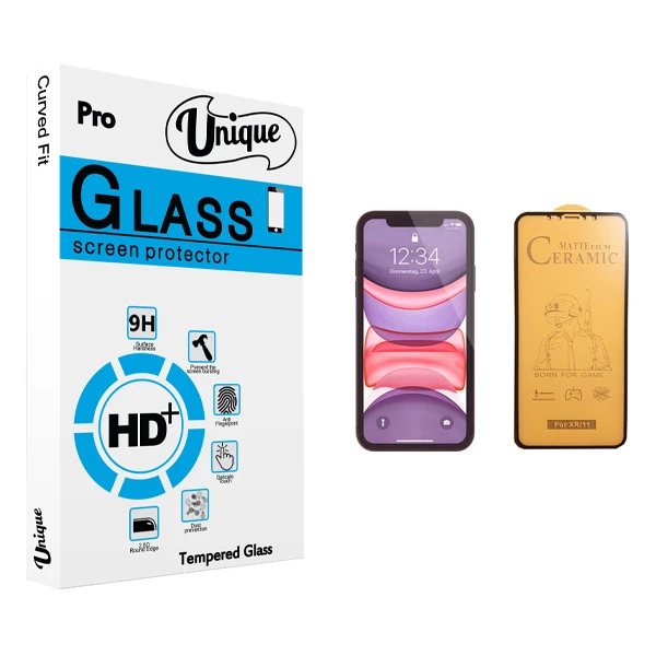 محافظ صفحه نمایش سرامیکی يونيک مدل +Clear مناسب برای گوشی موبایل اپل iPhone 11