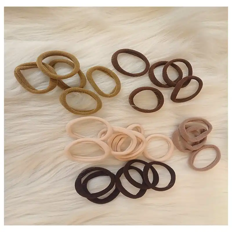 کش مو زنانه مدل طنابی حوله ای کد ngr343 بسته 11 عددی