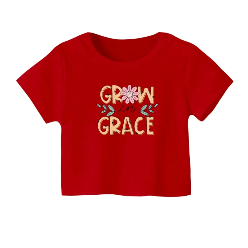 کراپ‌ تی‌شرت آستین کوتاه زنانه مدل نوشته کد 01