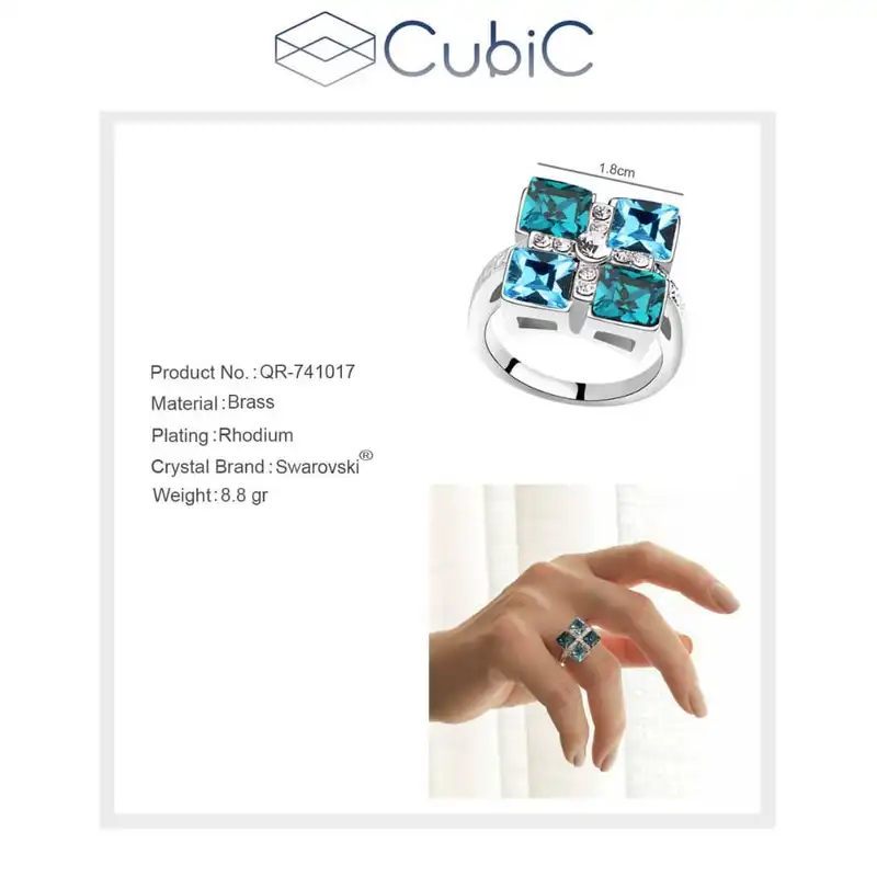 انگشتر زنانه کوبیک مدل QR-741017