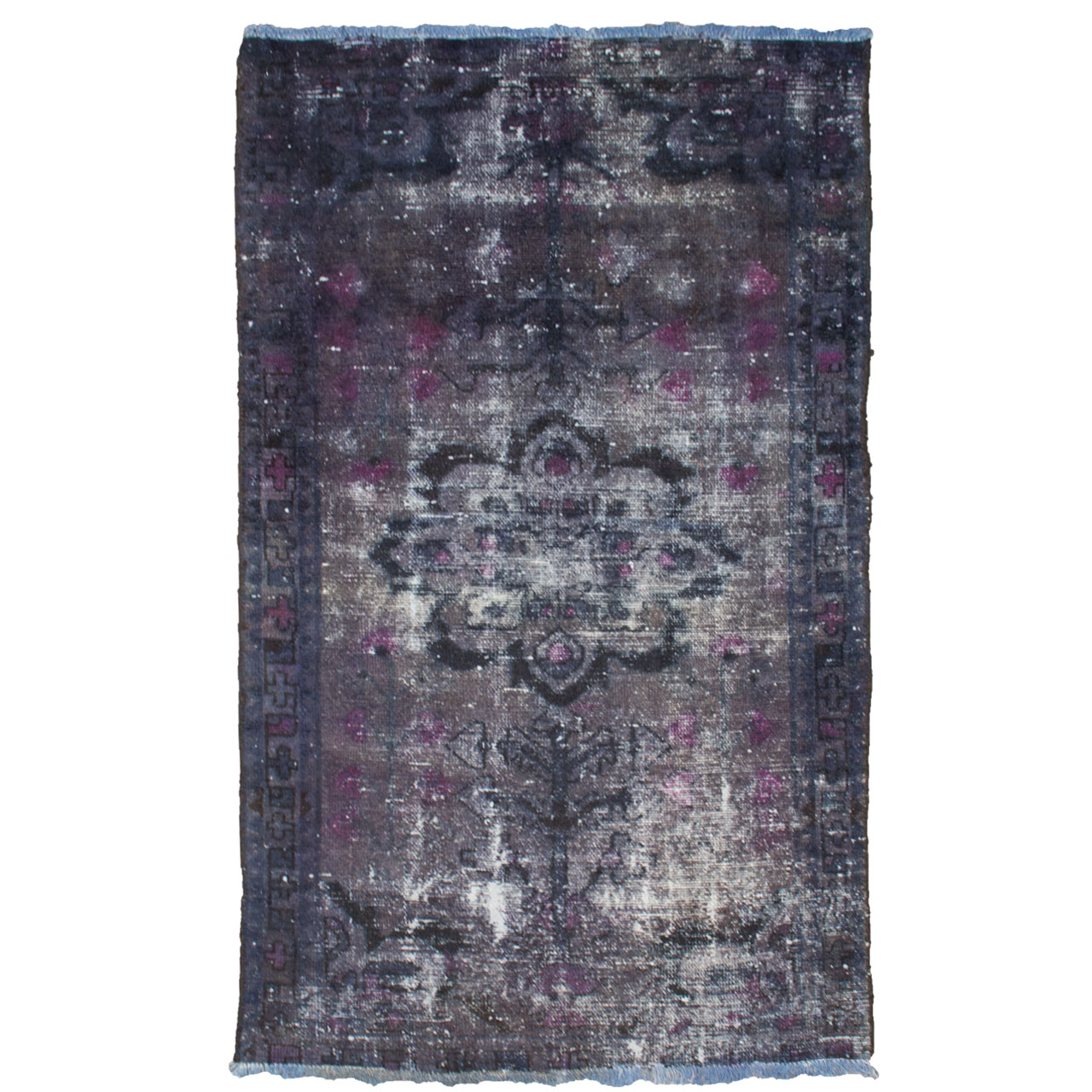 فرش دستباف وینتج یک و نیم متری کد 1201