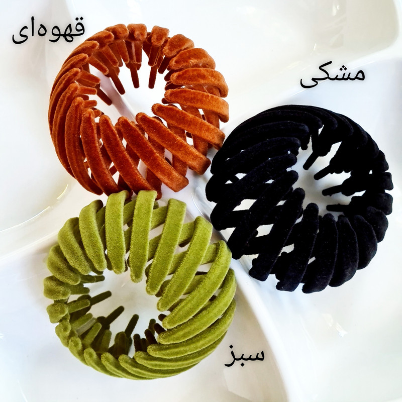 کلیپس مو زنانه مدل گوجه‌ای مخملی کد 1523 brg