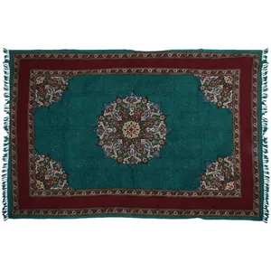 پارچه قلمکار نرگس‌ خانی طرح لچک ترنج متراکم مدل 01-30 سایز 150 × 100 سانتی متر