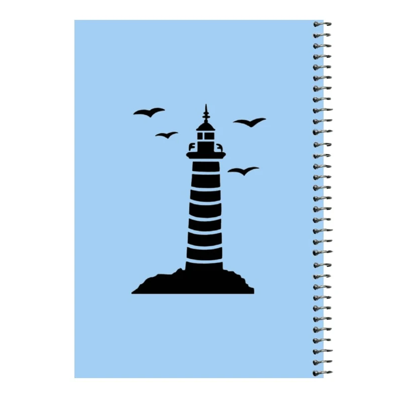 دفتر مشق 80 برگ اس جی مدل فانوس دریایی   