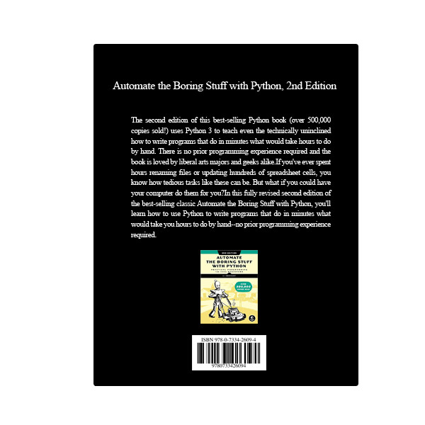 قیمت و خرید کتاب Automate the Boring Stuff with Python, 2nd Edition اثر ...