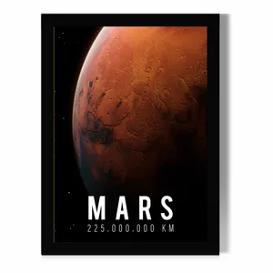 تابلو مدل دیواری طرح سیاره مریخ Mars کد FD458