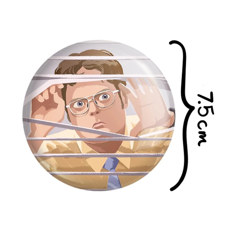 آینه جیبی خندالو مدل داویت شروت سریال آفیس The Office  کد 10222