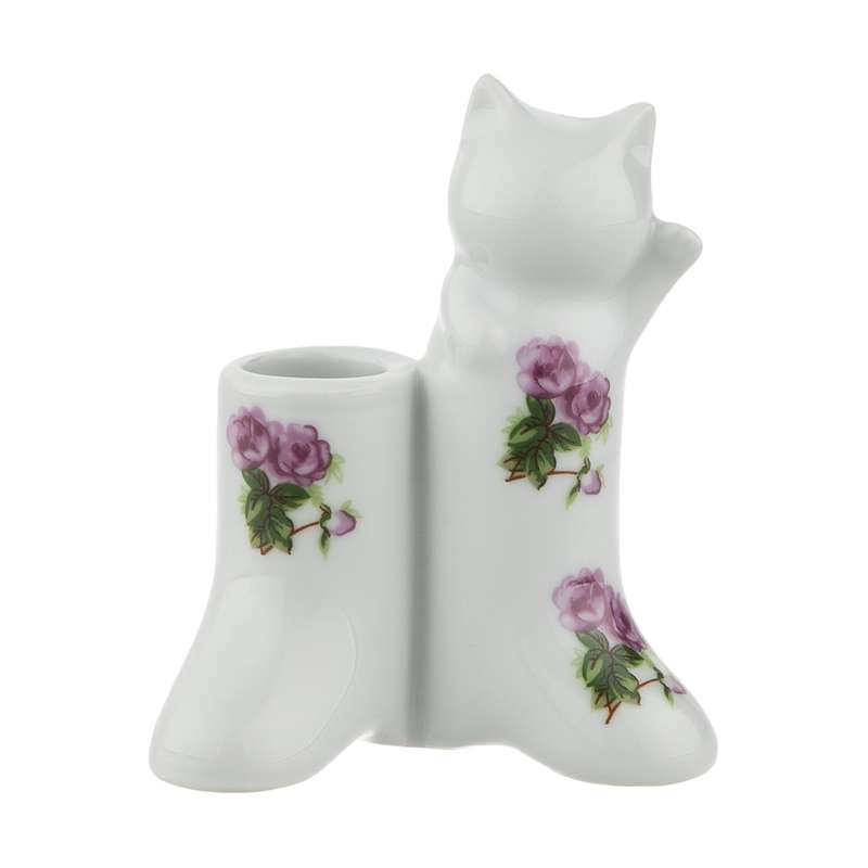 ظرف خلال دندان مدل  گربه طرح گل سرخی