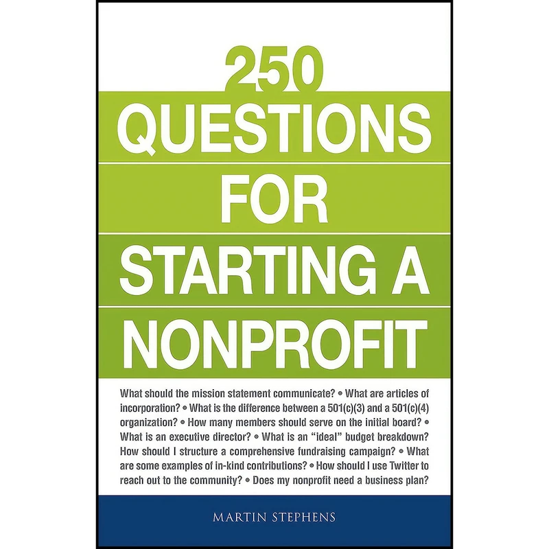 کتاب 250 Questions for Starting a Nonprofit اثر Martin Stephens انتشارات Adams Media