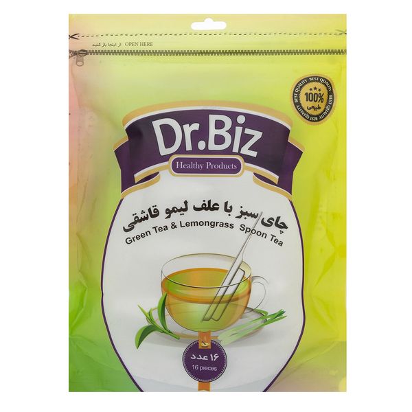 چای سبز با علف لیمو قاشقی دکتر بیز بسته 16 عددی چای سبز با علف لیمو قاشقی دکتر بیز بسته 16 عددی