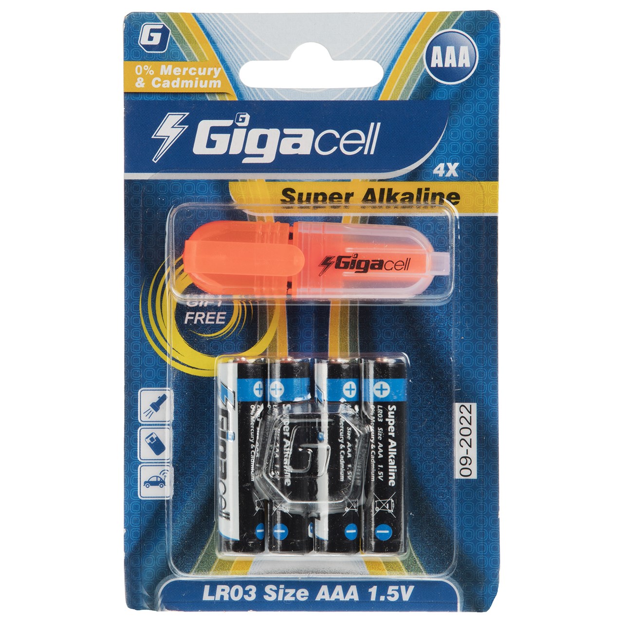 باتری نیم قلمی گیگاسل مدل Super Alkaline بسته 4 عددی