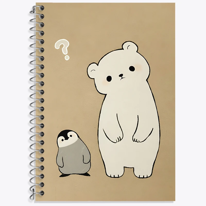 دفتر نت موسیقی 50 برگ خندالو طرح خرس و پنگوئن کیوت کد N5300