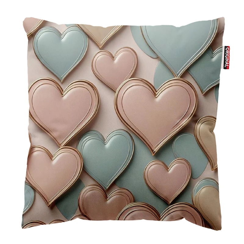 کوسن پاد آفرین طرح قلب کد 3296 سایز 30*30 سانتی متر