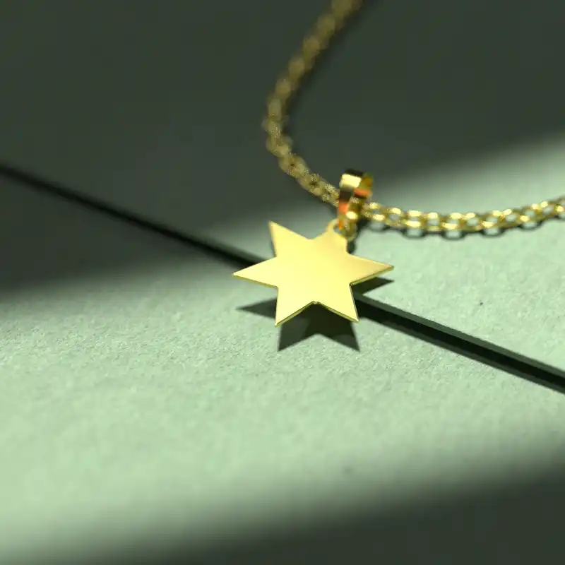 گردنبند طلا 18 عیار زنانه مدوپد مدل ستاره کد A3-1-1029