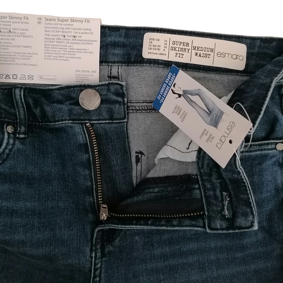 شلوار جین زنانه اسمارا مدل سوپر اسکینی فیت کد 13806468 -  - 7