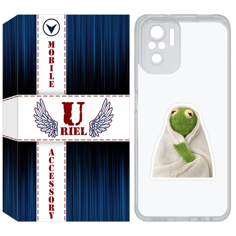 کاور یوریل مدل Clear کد 82 طرح قورباغه مناسب برای گوشی موبایل شیائومی Redmi Note 10 4G / Note 10S / Poco M5s