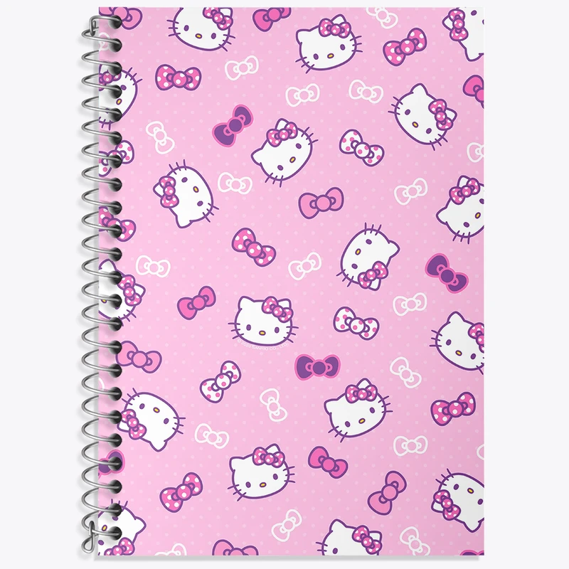 دفتر زبان 50 برگ خندالو مدل دو خط طرح هلو کیتی (Hello Kitty) کد N4209