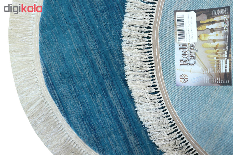 فرش ماشینی رادین اصفهان طرح گرد گبه 14 رنگ زمینه کله غازی