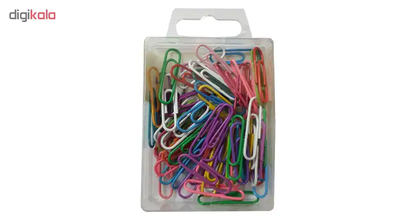 گیره کاغذ ژین وی مدل رنگی کد 28 بسته 55 عددی