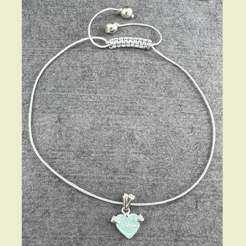 پابند نقره زنانه گیرا مدل قلب G580 پابند نقره زنانه گیرا مدل قلب G580