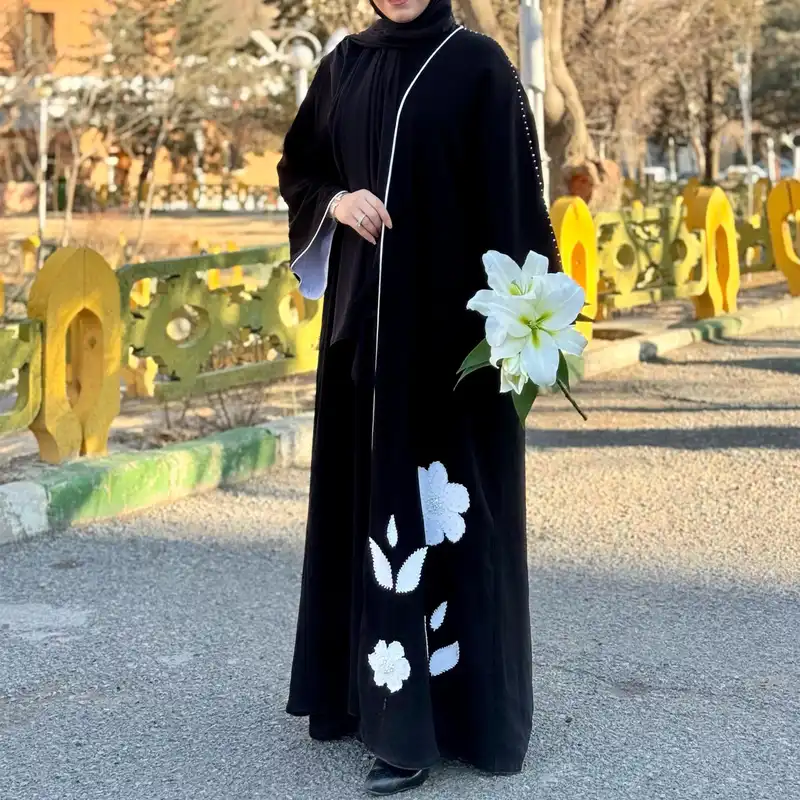 مانتو زنانه مدل عبایی مجلسی کد 132