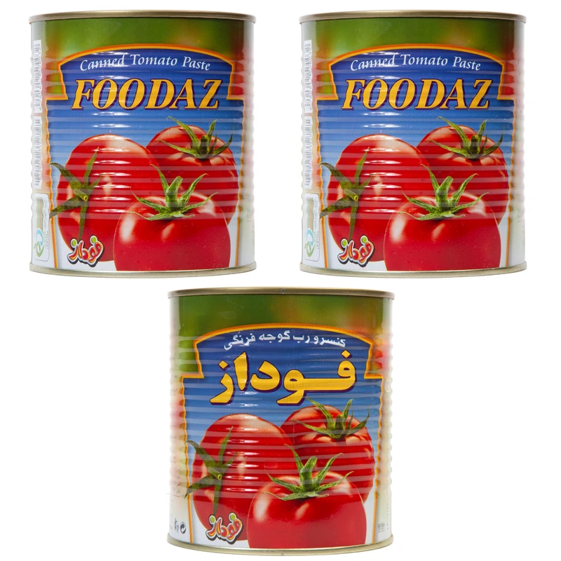 رب گوجه فرنگی فوداز - 800 گرم بسته 3 عددی