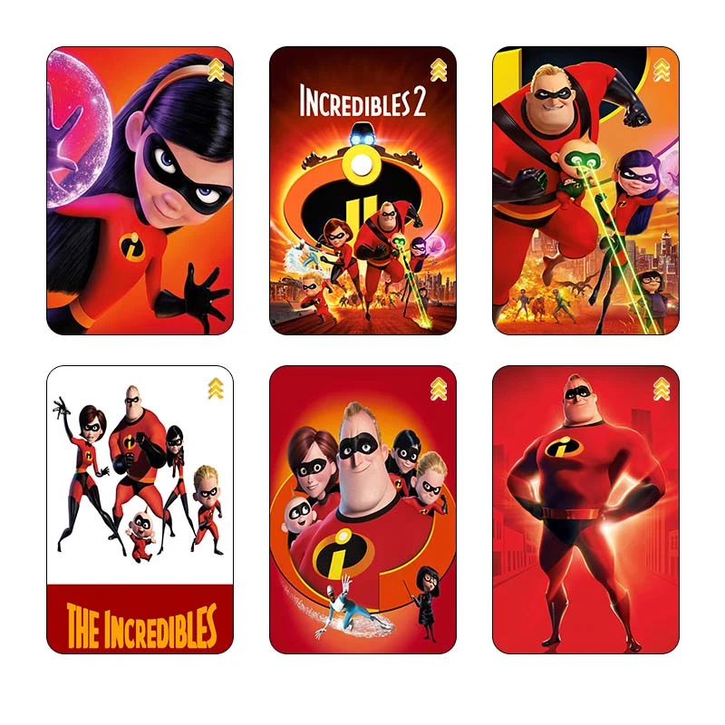 استيکر کارت کارنيکا طرح شگفت‌انگیزان The Incredibles کد 21065 مجموعه 6 عددی