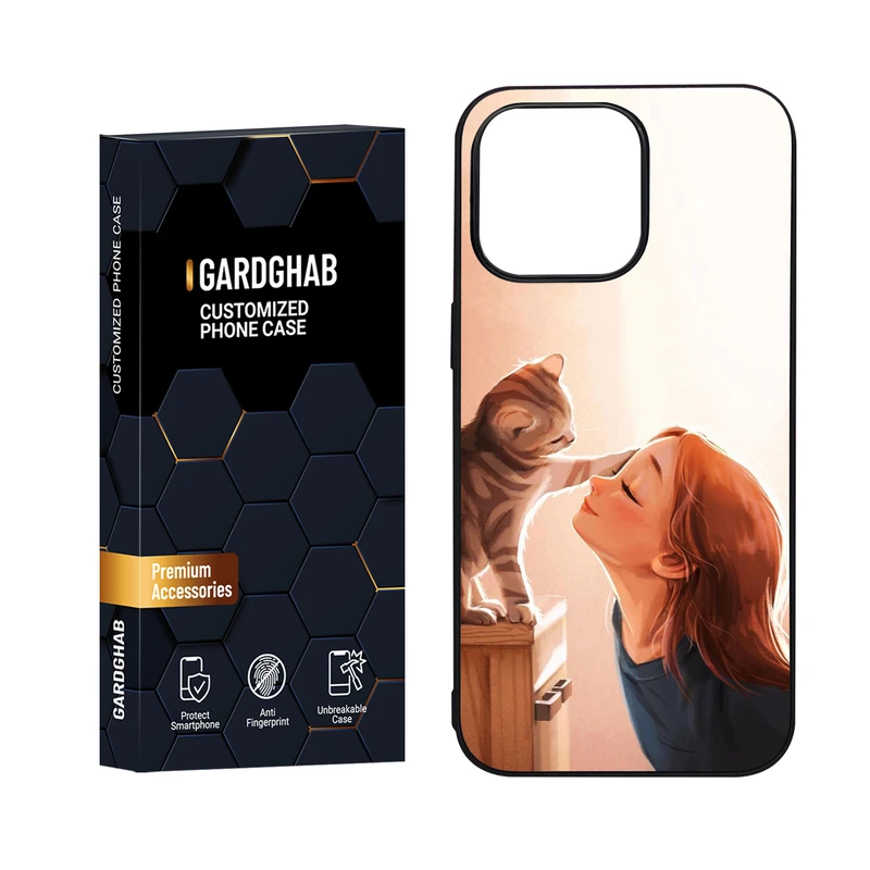 کاور گارد قاب مدل دور ژله ای پشت گلس دخترانه مناسب برای گوشی موبایل اپل iPhone 15 Pro Max