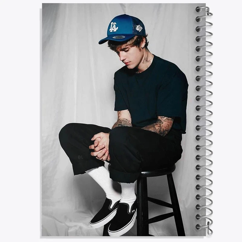دفتر مشق 100 برگ خندالو طرح جاستین بیبر Justin Bieber کد 19027