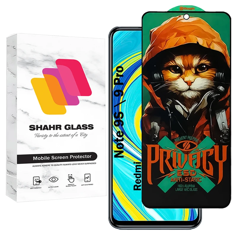 محافظ صفحه نمایش شهر گلس مدل CATPRV مناسب برای گوشی موبایل شیائومی Redmi Note 9S / Redmi Note 9 Pro
