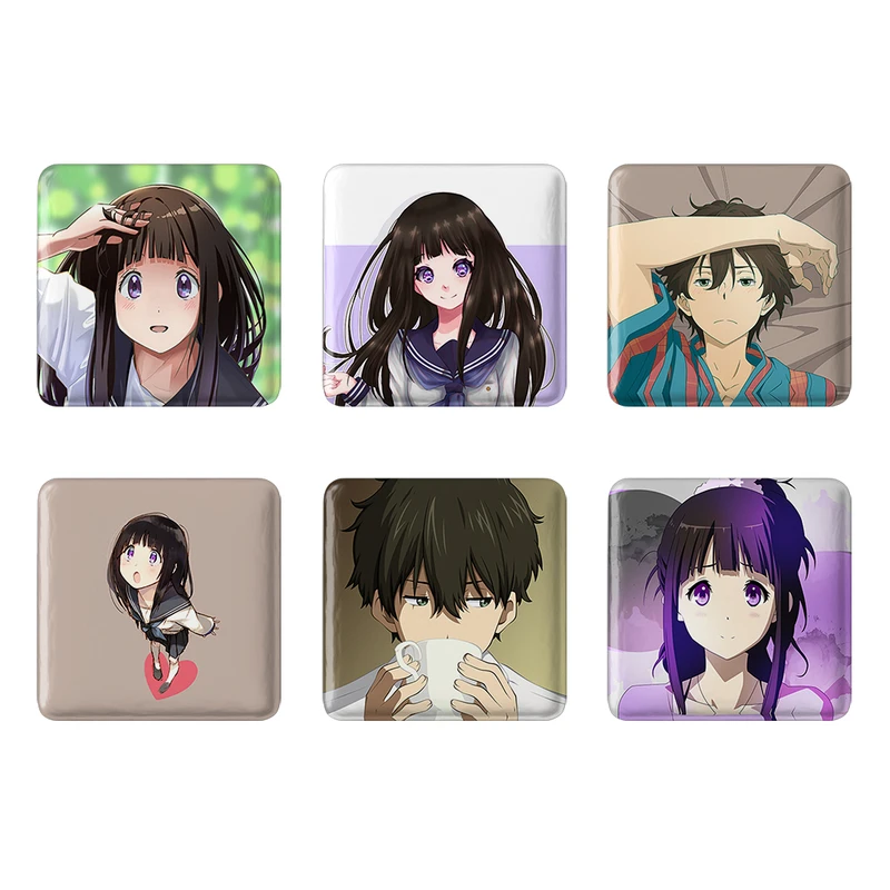 مگنت خندالو طرح انیمه هیوکا Hyouka کد 924A مجموعه 6 عددی