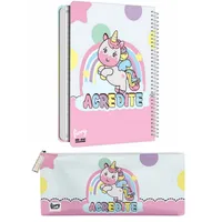 دفتر مشق 50 برگ مستر راد مدل اسب تک شاخ کد fiory 2097 به همراه جامدادی