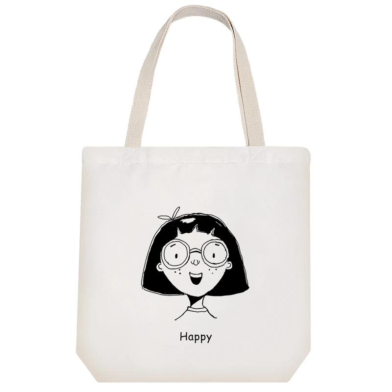 ساک خرید خندالو طرح دختر خوشحال کد H116