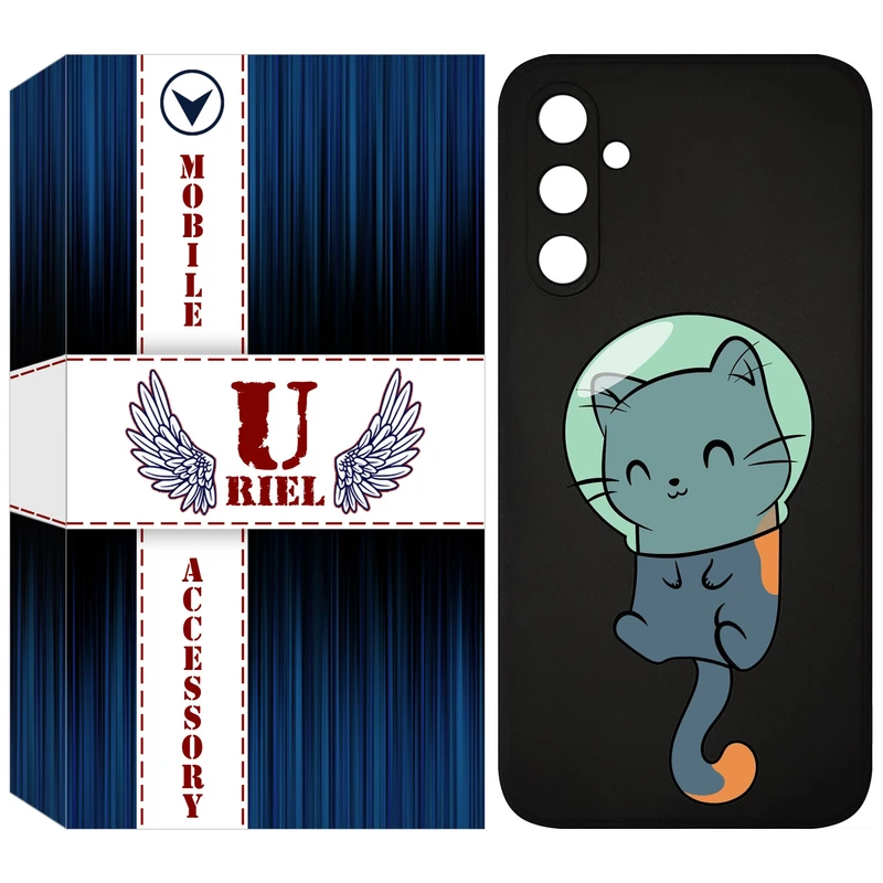 کاور یوریل قاب مدل KSH کد 61 طرح گربه مناسب برای گوشی موبایل سامسونگ Galaxy A34