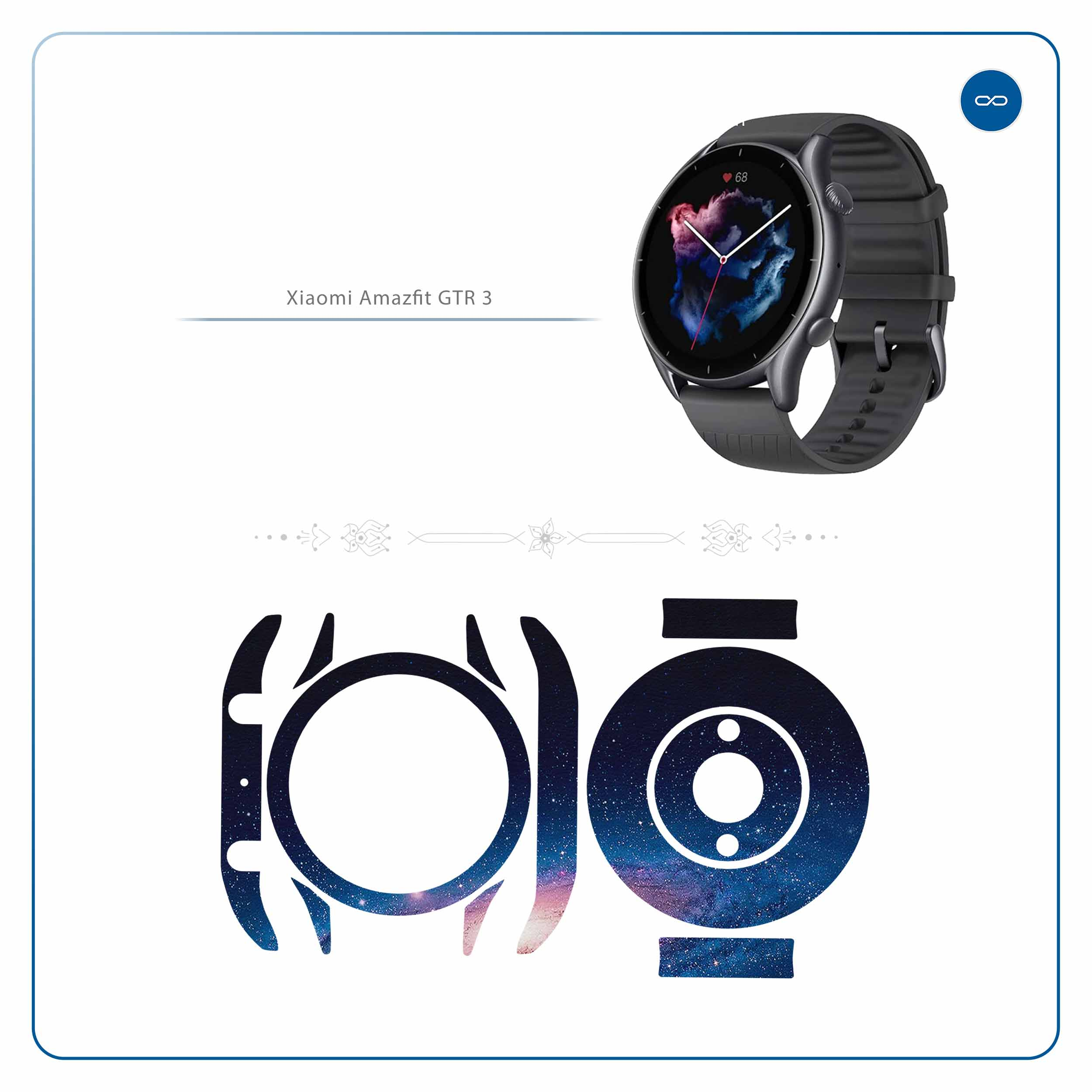 برچسب ماهوت طرح Universe-by-NASA-4 مناسب برای ساعت هوشمند آمازفیت GTR 3