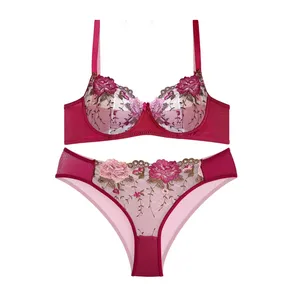 ست شورت و سوتین زنانه مدل مرداد کد NO-28055 رنگ زرشکی