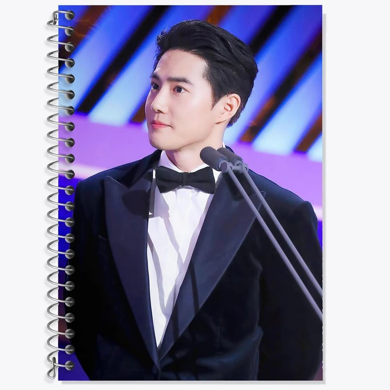 دفتر زبان 50 برگ خندالو مدل دو خط طرح سوهو گروه اکسو EXO کد 13493