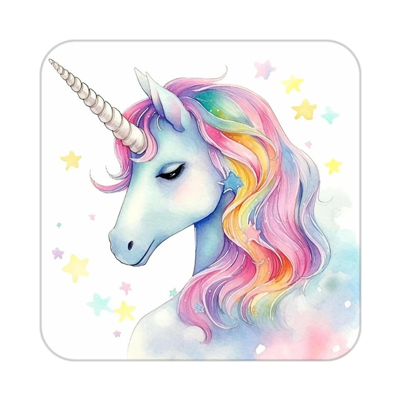 زیر لیوانی کاکتی طرح اسب تک شاخ و یونیکورن مدل mp32879